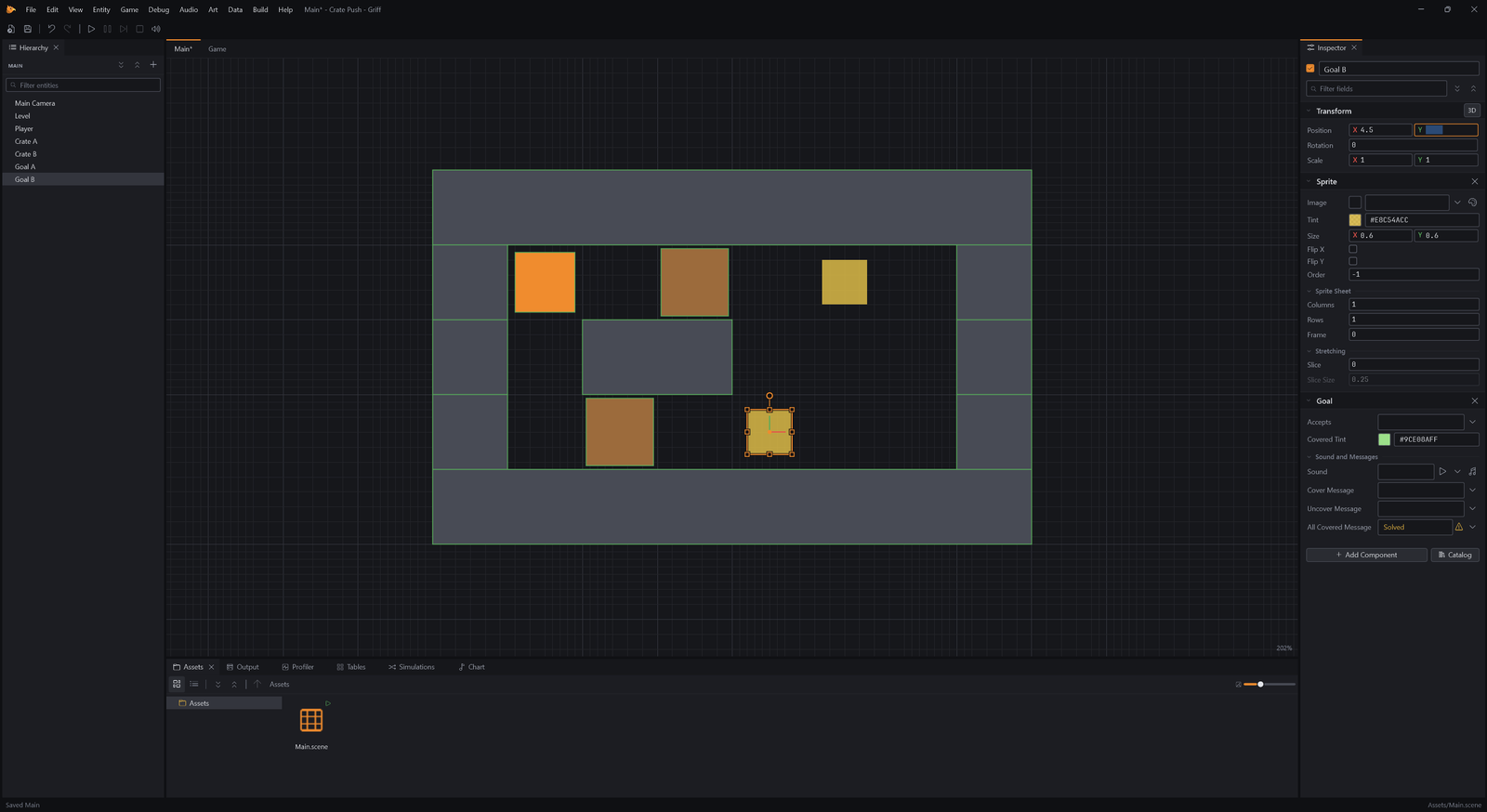 Crates and goals (the editor)