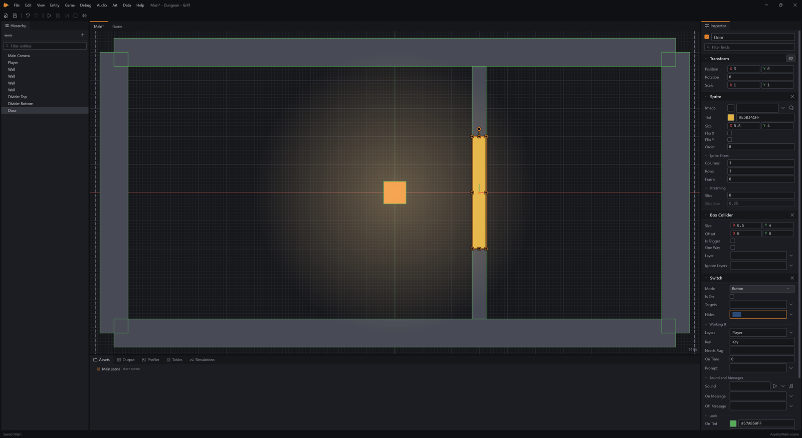 A locked door (the editor)