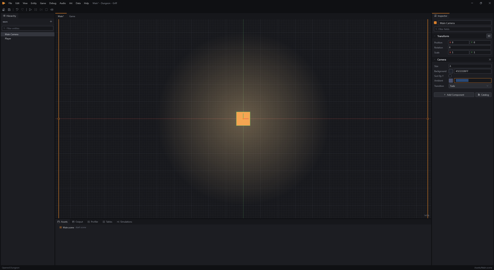 A hero with a lantern (the editor)