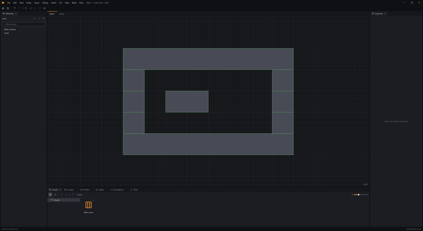 A room (the editor)