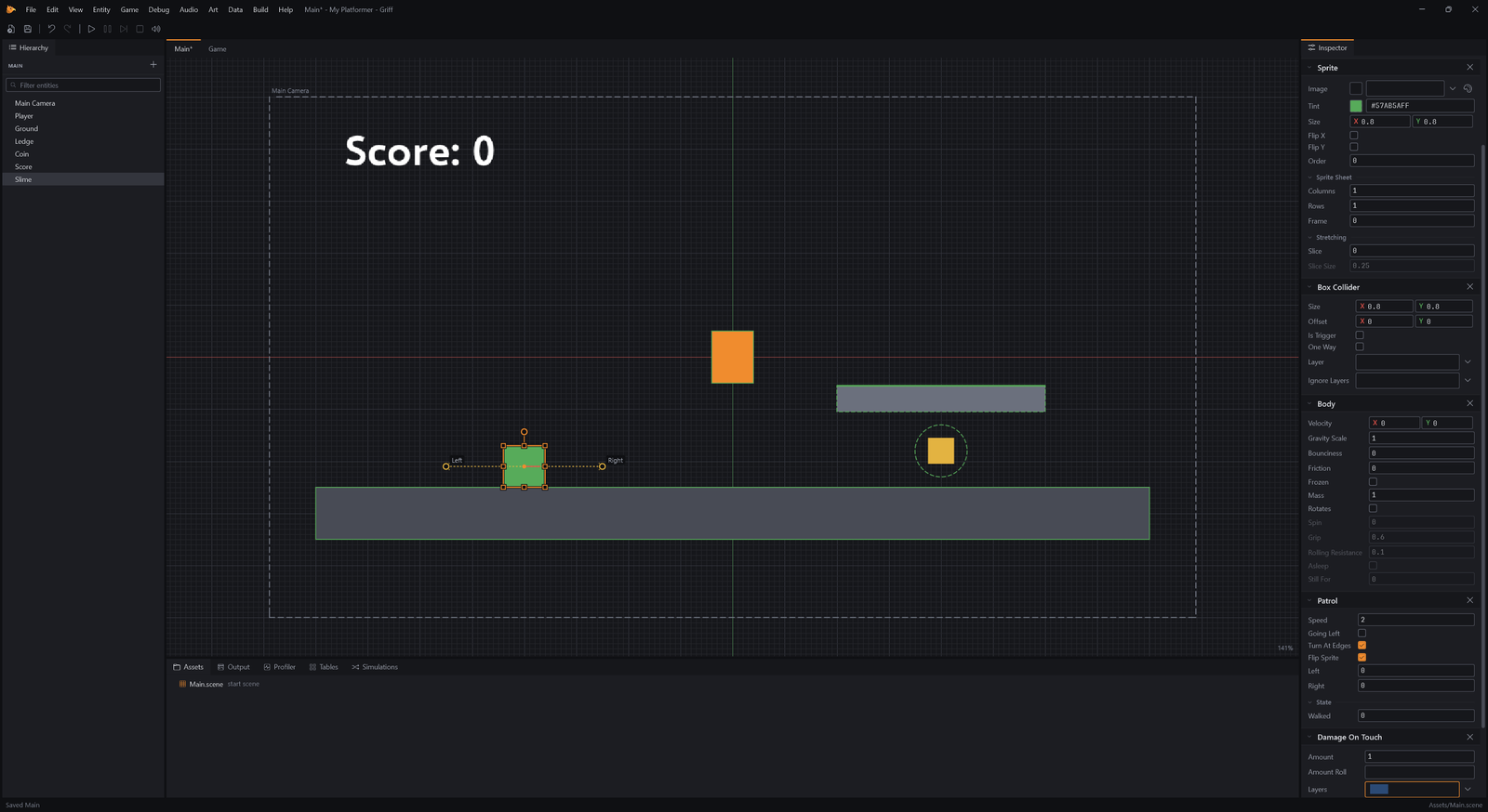 A slime to dodge (the editor)