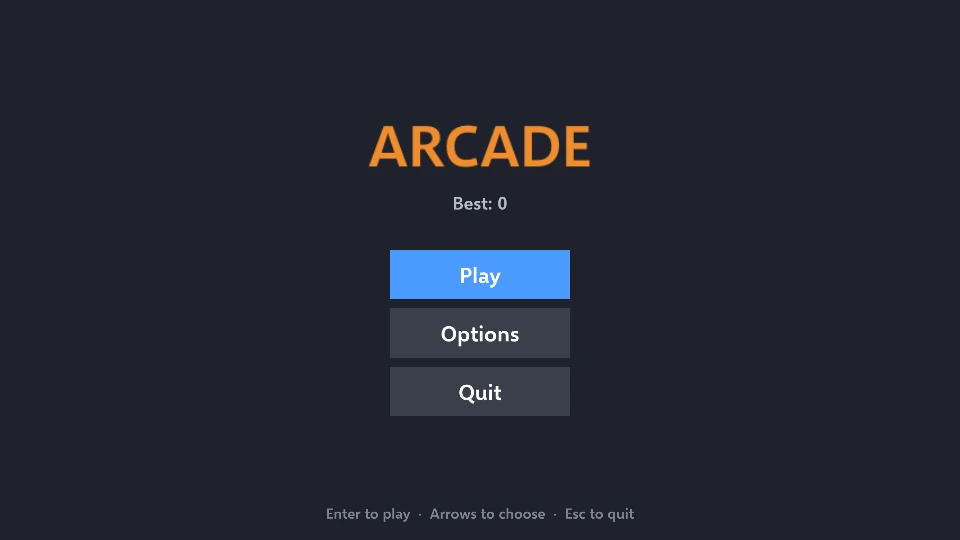 Arcade, running